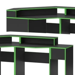 Bureau Ordinateur Kron Noir/Vert Set 6 -Mobilier Soldes ac6cbd2c120d4311a207714dde66ed84