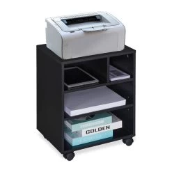 Caisson à Roulettes Noir -Mobilier Soldes ac771d7a7bcd413887397bef7a53307a