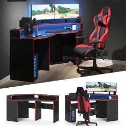 Bureau Ordinateur Kron Noir/rouge Set 5 10 Bureau Ordinateur Kron Noir/rouge Set 5 -Mobilier Soldes ae072751fe444287acf23ccd5c8c48b9