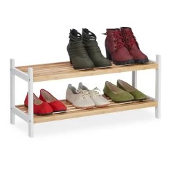 Etagère Chaussures Avec 2 Niveaux -Mobilier Soldes aedfd5c5403f4e03b0c7299591ca65be