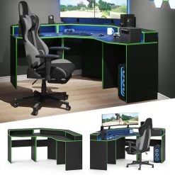 Bureau Ordinateur Kron Noir/vert Set 1 12 Bureau Ordinateur Kron Noir/vert Set 1 -Mobilier Soldes b642e38cbeb34ad190d735a8b576125a