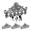 4x Portemanteaux Muraux En Fonte Argenté -Mobilier Soldes b6fe1468d5e44d8b9f0bd380a6b38438