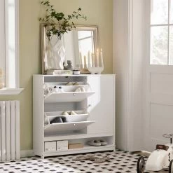 Armoire à Chaussures FSR114-W -Mobilier Soldes bbe38ad587d443eea88a99bcd2d507b4