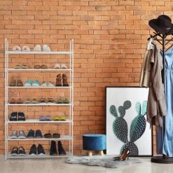 Étagère à Chaussures Métal Blanc -Mobilier Soldes bd6121e18c7940219915b14ac5f2c12a