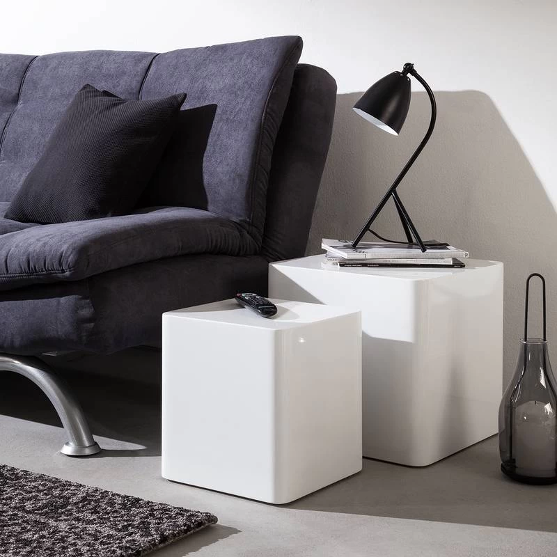 Tables D’appoint Square (lot De 2) 4 Tables D’appoint Square (lot De 2) – Image 2