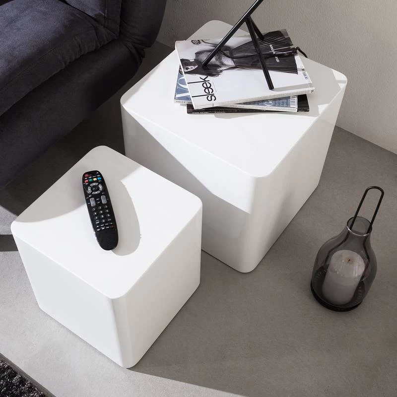 Tables D’appoint Square (lot De 2) 5 Tables D’appoint Square (lot De 2) – Image 3