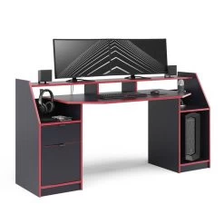 Bureau D'ordinateur Joel Noir/rouge -Mobilier Soldes c70c939a87c5459cb8cb25af08ea4725