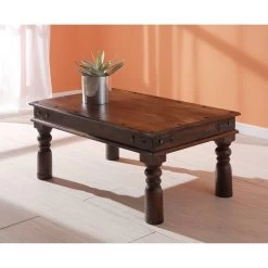 Table Basse Bombay III -Mobilier Soldes couchtisch bombay iii sheesham massiv walnuss 1928786