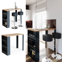 Table De Bar 117cm Anthracite/goldkraft 13 Table De Bar 117cm Anthracite/goldkraft -Mobilier Soldes d3fc01dbd67a4085aaddbc1f61fef8ae