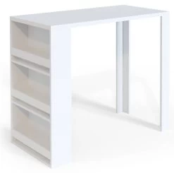 Table De Bar 117cm Blanche