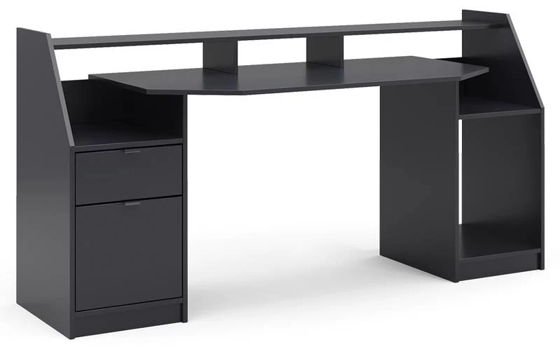 Bureau D'ordinateur Joel 180cm Noir 3 Bureau D'ordinateur Joel 180cm Noir