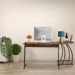 Bureau D’angle Effet Bois De Noyer -Mobilier Soldes dd1626fecea04df3a480e39297617fd1