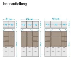 Armoire à Portes Battantes Bremen-Extra -Mobilier Soldes drehtueren kombischrank bremen extra alpinweiss eiche sonoma 1424809