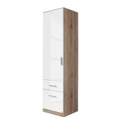 Armoire à Portes Battantes Celle I -Mobilier Soldes drehtuerenschrank celle i hochglanz weiss eiche sanremo hell dekor 47 cm 1 tuerig 2117514