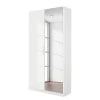 Armoire à Portes Pivotantes Minosa I -Mobilier Soldes drehtuerenschrank minosa i alpinweiss hochglanz weiss 91 cm 2 tuerig 3308997