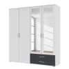 Armoire à Portes Battantes Rasant-Extra 2 Armoire à Portes Battantes Rasant-Extra -Mobilier Soldes drehtuerenschrank rasant extra alpinweiss anthrazit 168 cm 4 tuerig 2 spiegeltueren 2560906