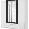 Armoire à Portes Battantes Nuevo -Mobilier Soldes drehtuerenschrank salta alpinweiss anthrazit 333839