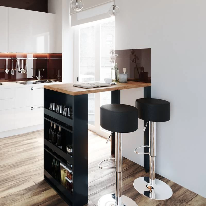 Table De Bar 117cm Anthracite/goldkraft 5 Table De Bar 117cm Anthracite/goldkraft – Image 3