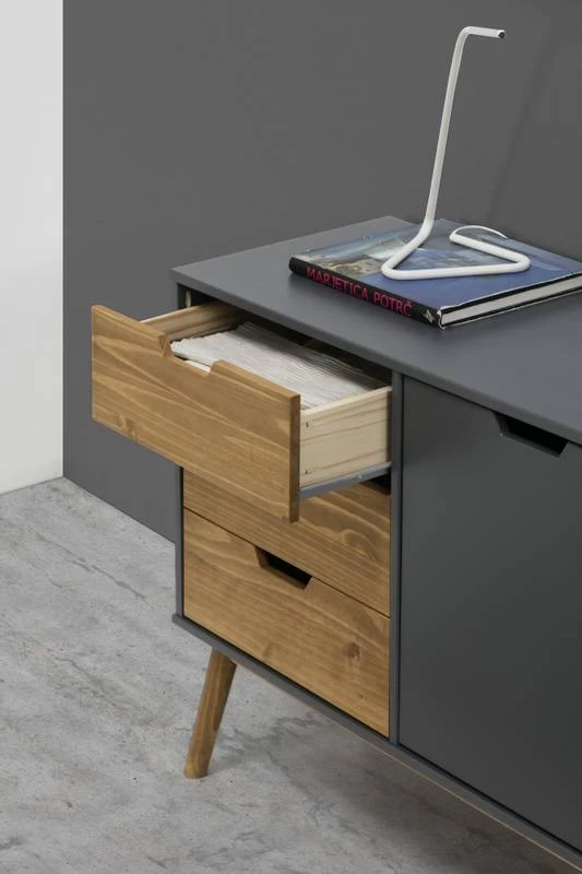 Buffet Java 3 Tiroir 2 Porte Anthracite 7 Buffet Java 3 Tiroir 2 Porte Anthracite – Image 5