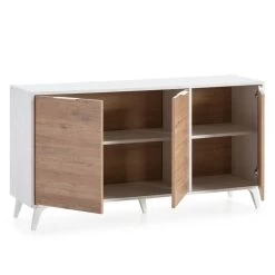 Buffet 3 Portes Koln Blanc Et Bois -Mobilier Soldes e9dd312cfaf64aa9badae372a8fecf0b