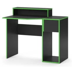 Bureau Ordinateur Kron Noir/Vert Set 7