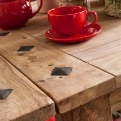 Table Bombay (avec Rallonges) -Mobilier Soldes esstisch bombay i mit ansteckplatten sheesham massiv natur 3469389