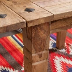 Table Bombay (avec Rallonges) -Mobilier Soldes esstisch bombay i mit ansteckplatten sheesham massiv natur 3469397
