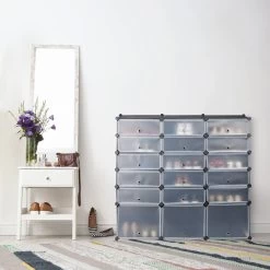 Meuble à Chaussures 18 Compartiments -Mobilier Soldes f22aedf7199846ba9a8c47c49e372ec6