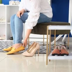 Étagère à Chaussures 2 Niveaux -Mobilier Soldes fccaa9ed91f04768aa82ff46dd137c56