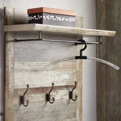 Panneau Porte-manteaux Tapara II 9 Panneau Porte-manteaux Tapara II -Mobilier Soldes garderoben set tapara i 5 teilig braun grau 4383168