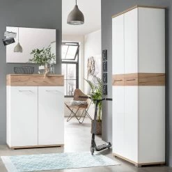Armoire De Vestibule Nerola -Mobilier Soldes garderobenschrank nerola weiss eiche dekor 4245096