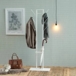Porte-manteaux Berekua -Mobilier Soldes garderobenstaender berekua metall weiss 4237508