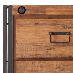 Table De Chevet MANCHESTER -Mobilier Soldes nachtkommode manchester 2er set akazie massiv akazie anthrazit 4883244