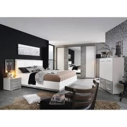 Table De Chevet Siegen -Mobilier Soldes nachtkommode siegen steingrau alpinweiss 5011952