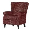 Fauteuil à Oreilles Ajana -Mobilier Soldes ohrensessel ajana strukturstoff rot 4697908