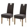 Chaises Rembourrées Alessia (lot De 2) -Mobilier Soldes polsterstuhl alessia 2er set braun eiche 4283352