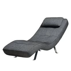 Fauteuil De Relaxation Long Island Tissu -Mobilier Soldes relaxliege long island webstoff stoff parsa grau schwarz 3940916