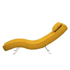 Fauteuil De Relaxation Long Island Tissu -Mobilier Soldes relaxliege long island webstoff stoff zahira senfgelb 3940960