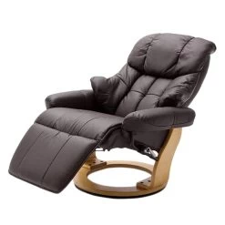 Fauteuil Relaxation Grunewald II -Mobilier Soldes relaxsessel grunewald ii echtleder kunstleder braun buche 1474014
