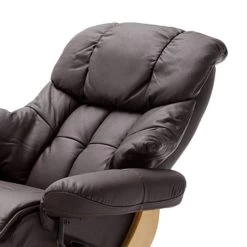 Fauteuil Relaxation Grunewald II -Mobilier Soldes relaxsessel grunewald ii echtleder kunstleder braun buche 1474030