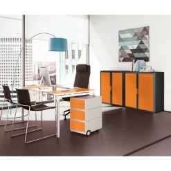 Caisson à Roulettes EasyBox II 37 Caisson à Roulettes EasyBox II -Mobilier Soldes rollcontainer easybox ii weiss orange 2056198