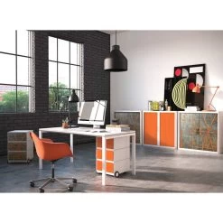 Caisson à Roulettes EasyBox II 38 Caisson à Roulettes EasyBox II -Mobilier Soldes rollcontainer easybox ii weiss orange 3229645