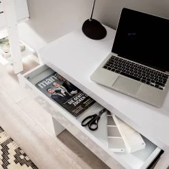 Bureau D'angle Cu-Libre 80 -Mobilier Soldes schreibtisch cuuba libre 80 hochglanz weiss 3457605