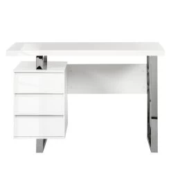 Bureau Paddington II -Mobilier Soldes schreibtisch paddington hochglanz weiss lackiert mit 1 container 3375765