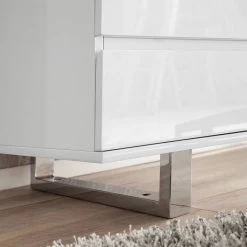 Bureau Paddington II -Mobilier Soldes schreibtisch paddington hochglanz weiss lackiert mit 1 container 3375785