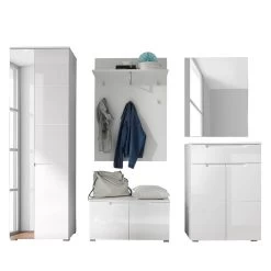 Meuble à Chaussures Larado -Mobilier Soldes schuhkommode larado hochglanz weiss weiss 2907981