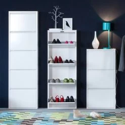 Meuble à Chaussures Holger -Mobilier Soldes schuhschrank cabinet weiss 2550786