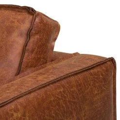Fauteuil XL FORT DODGE -Mobilier Soldes sofa fort dodge 2 sitzer antiklederlook cognac 4669876