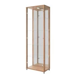 Armoire Vitrine Exhibit III -Mobilier Soldes vitrinenschrank exhibit inkl beleuchtung 5 faecher nussbaum dekor 4968324